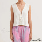 Open Front Knitted Short Top