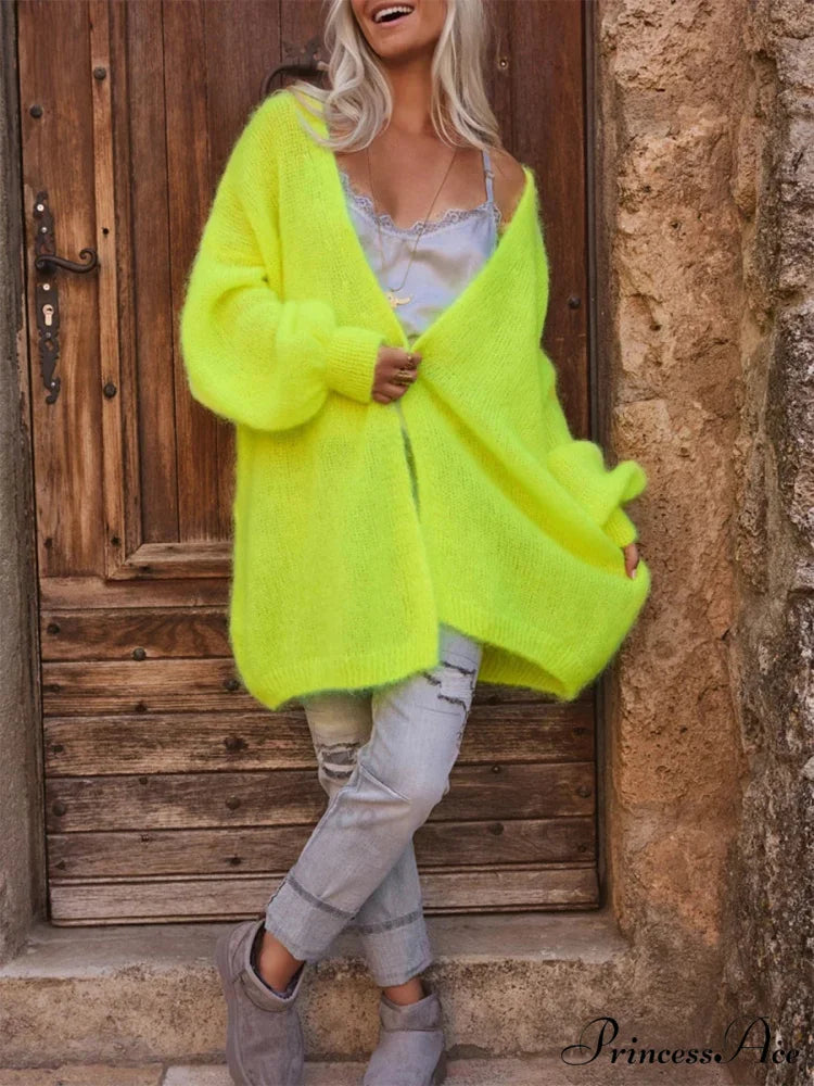 Open Front Soft Long Sleeve Knit Cardigan