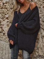 Open Front Soft Long Sleeve Knit Cardigan