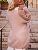 Open Front Soft Long Sleeve Knit Cardigan