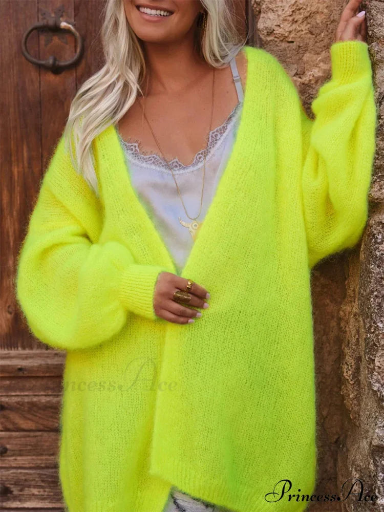 Open Front Soft Long Sleeve Knit Cardigan