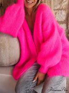 Open Front Soft Long Sleeve Knit Cardigan