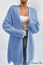 Open Mid-Length Front Cardigan