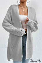 Open Mid-Length Front Cardigan