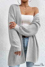Open Mid-Length Front Cardigan