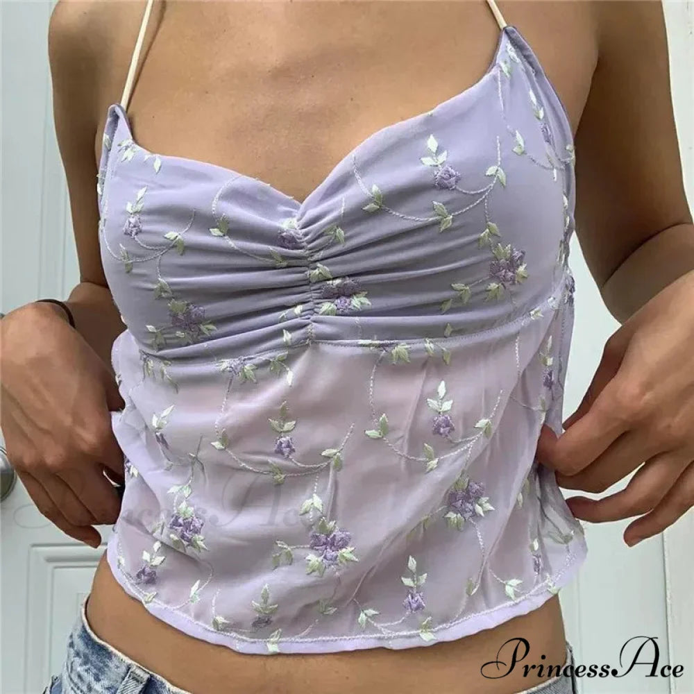 Open Tie-Up Halter Crop Top