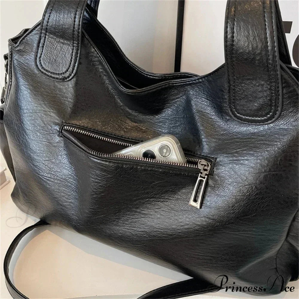 Opposing Shade Premium Zipper Shoulder Bag