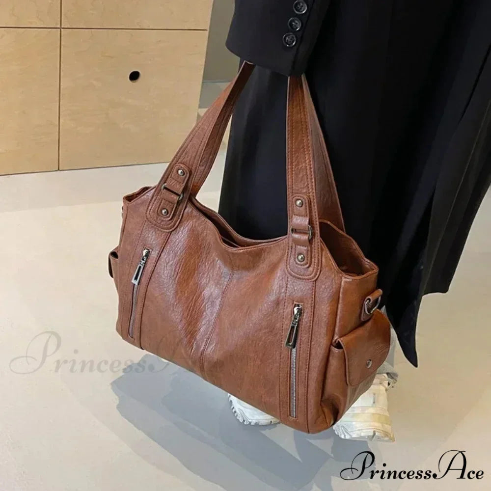 Opposing Shade Premium Zipper Shoulder Bag