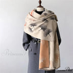 Opulent Cashmere Blossom Pashmina Scarf