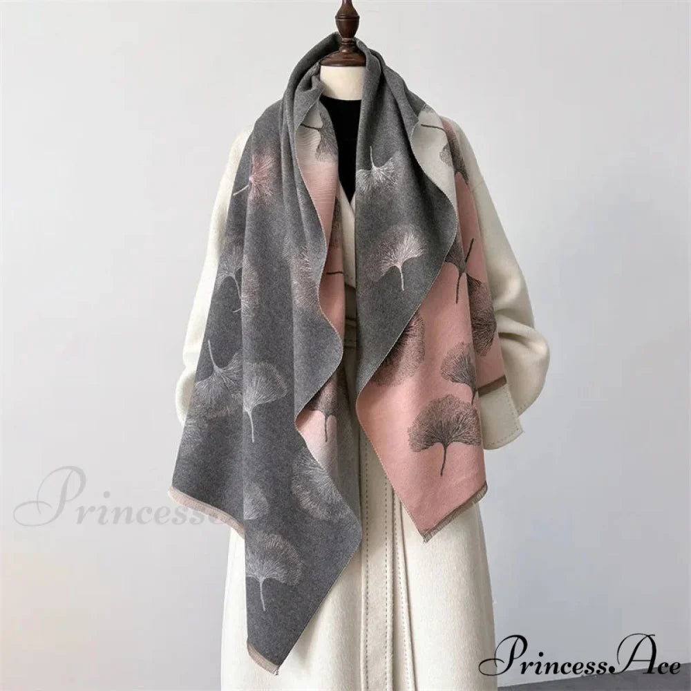Opulent Cashmere Blossom Pashmina Scarf