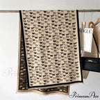 Opulent Creature Pattern Fall Cashmere Scarf