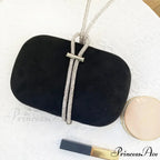 Opulent Crimson Velvet Gem Handle Evening Wedding Tote Handbag