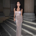 Opulent Crystal Bandage Celebration Gown