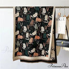 Opulent Feline Pattern Cashmere Cozy Scarf