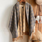 Opulent Flowery Cashmere Winter Scarf