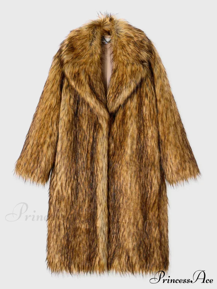 Opulent Fox Garment Lengthy Overcoat
