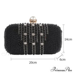 Opulent Gemstone Pearl Beaded Evening Clutch