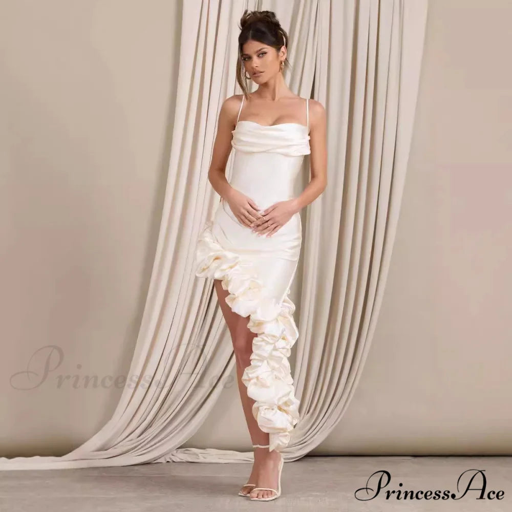 Opulent Pearl Strapless Bandage Prom Dress