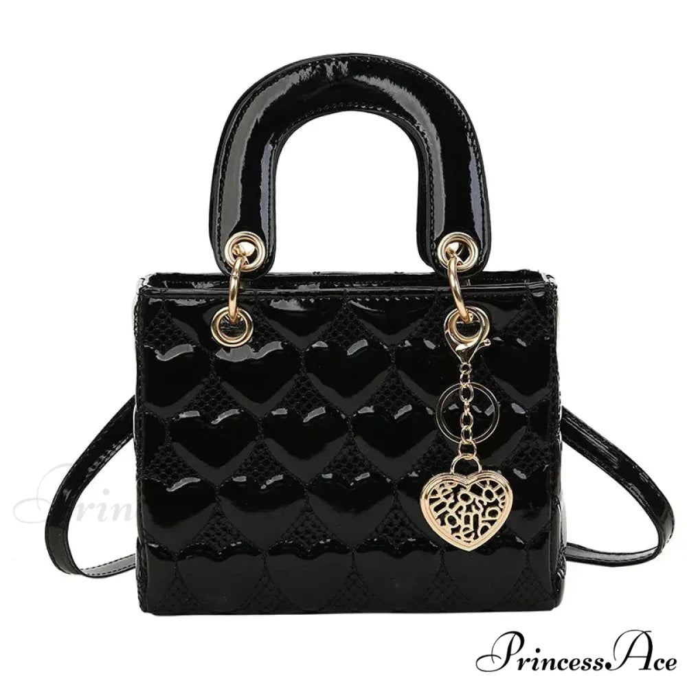 Opulent Quilted Square Handle Crossbody Purse