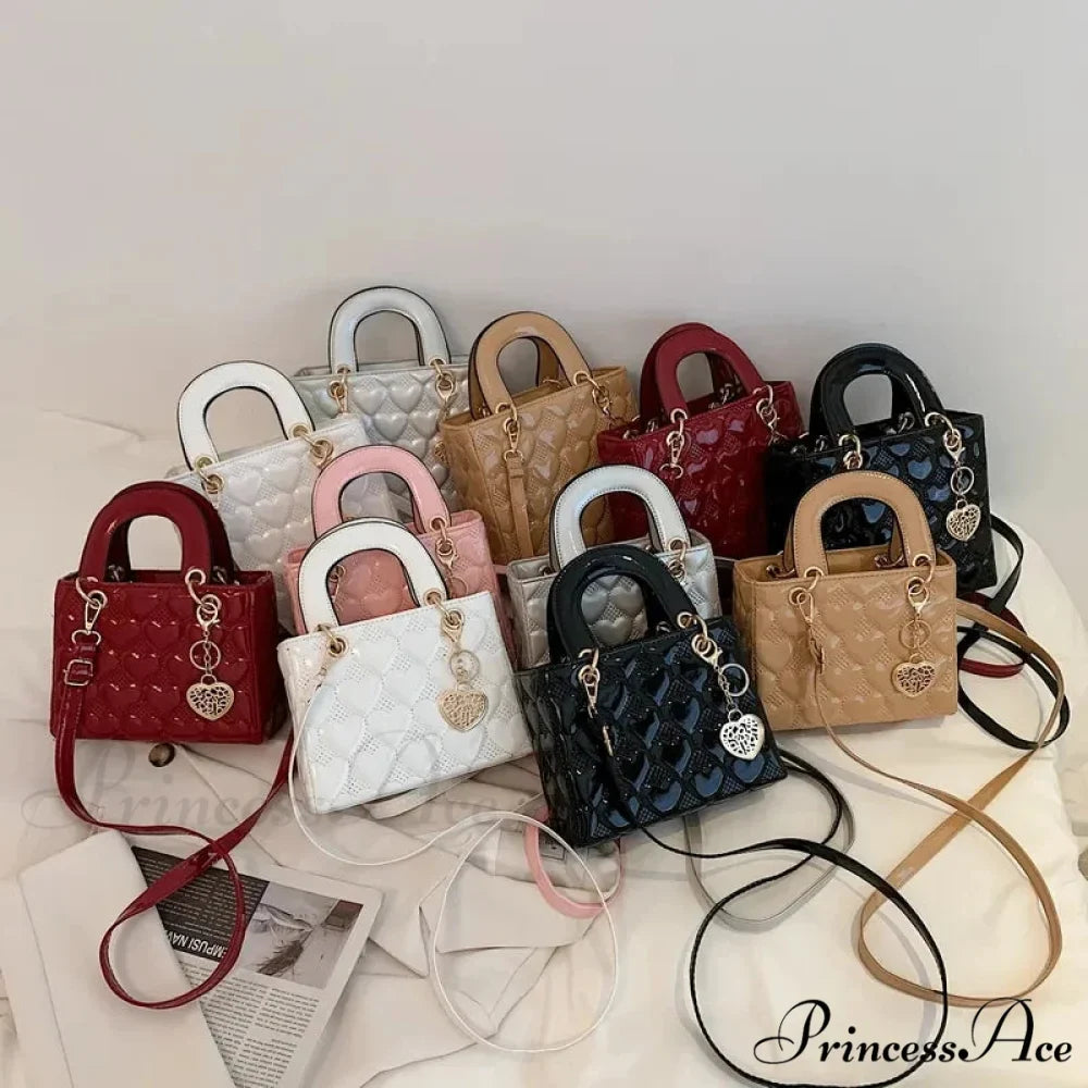 Opulent Quilted Square Handle Crossbody Purse