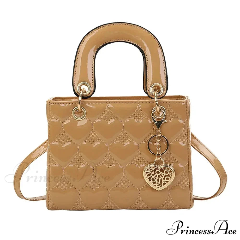 Opulent Quilted Square Handle Crossbody Purse