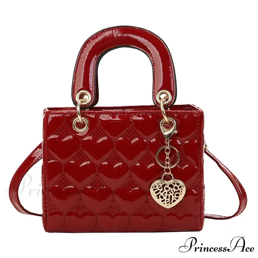 Opulent Quilted Square Handle Crossbody Purse