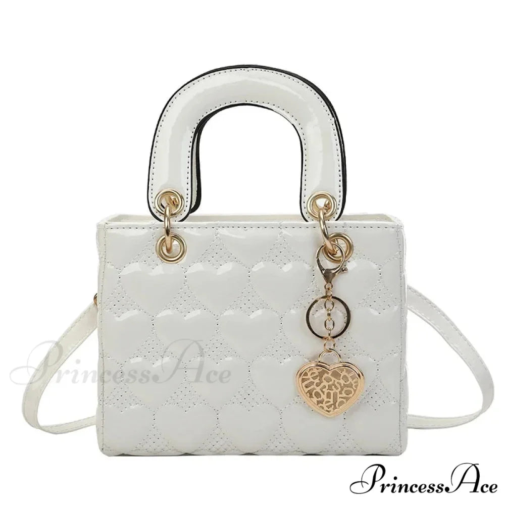 Opulent Quilted Square Handle Crossbody Purse