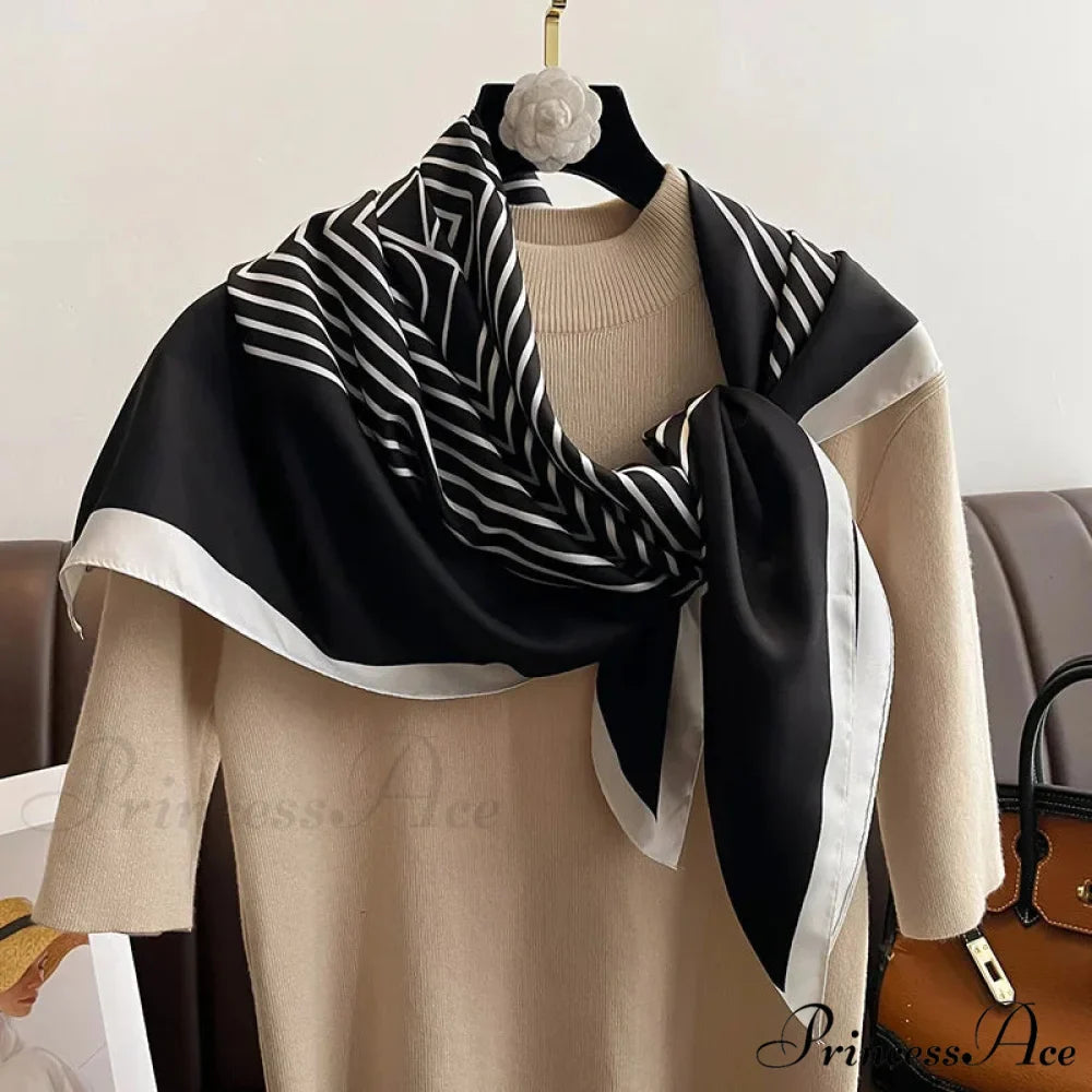 Opulent Silk Twill Hair Print Scarf