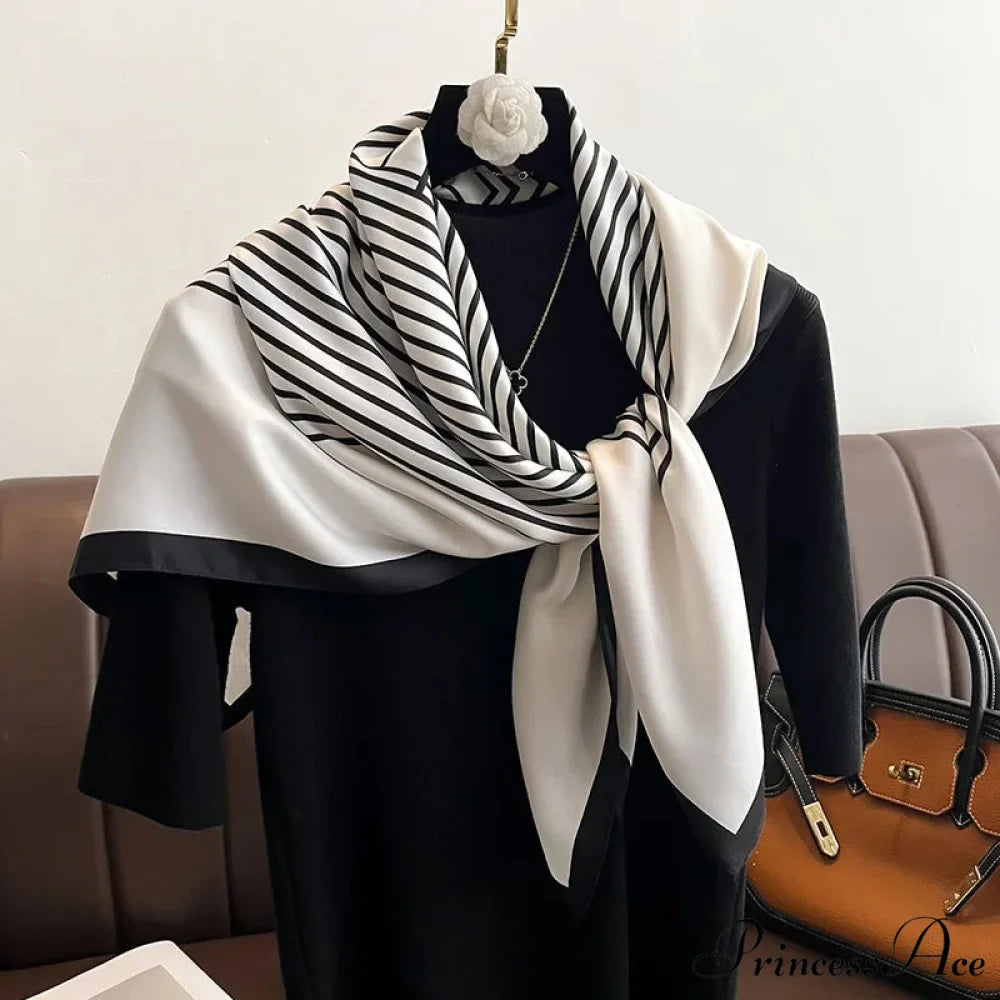 Opulent Silk Twill Hair Print Scarf