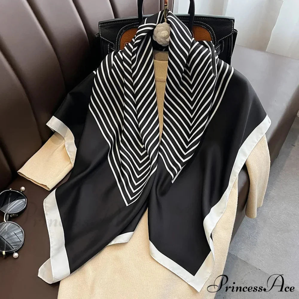 Opulent Silk Twill Hair Print Scarf