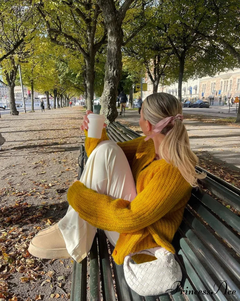 Opulent Strong Baggy Knitted Cardigan