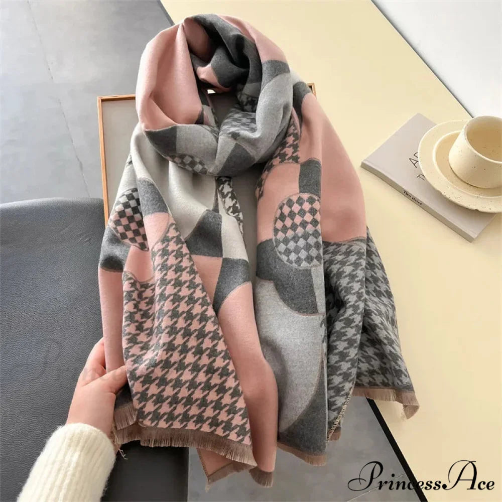 Opulent Tartan Cashmere Winter Scarf