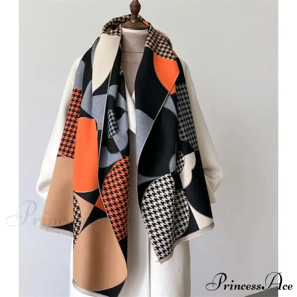 Opulent Tartan Cashmere Winter Scarf