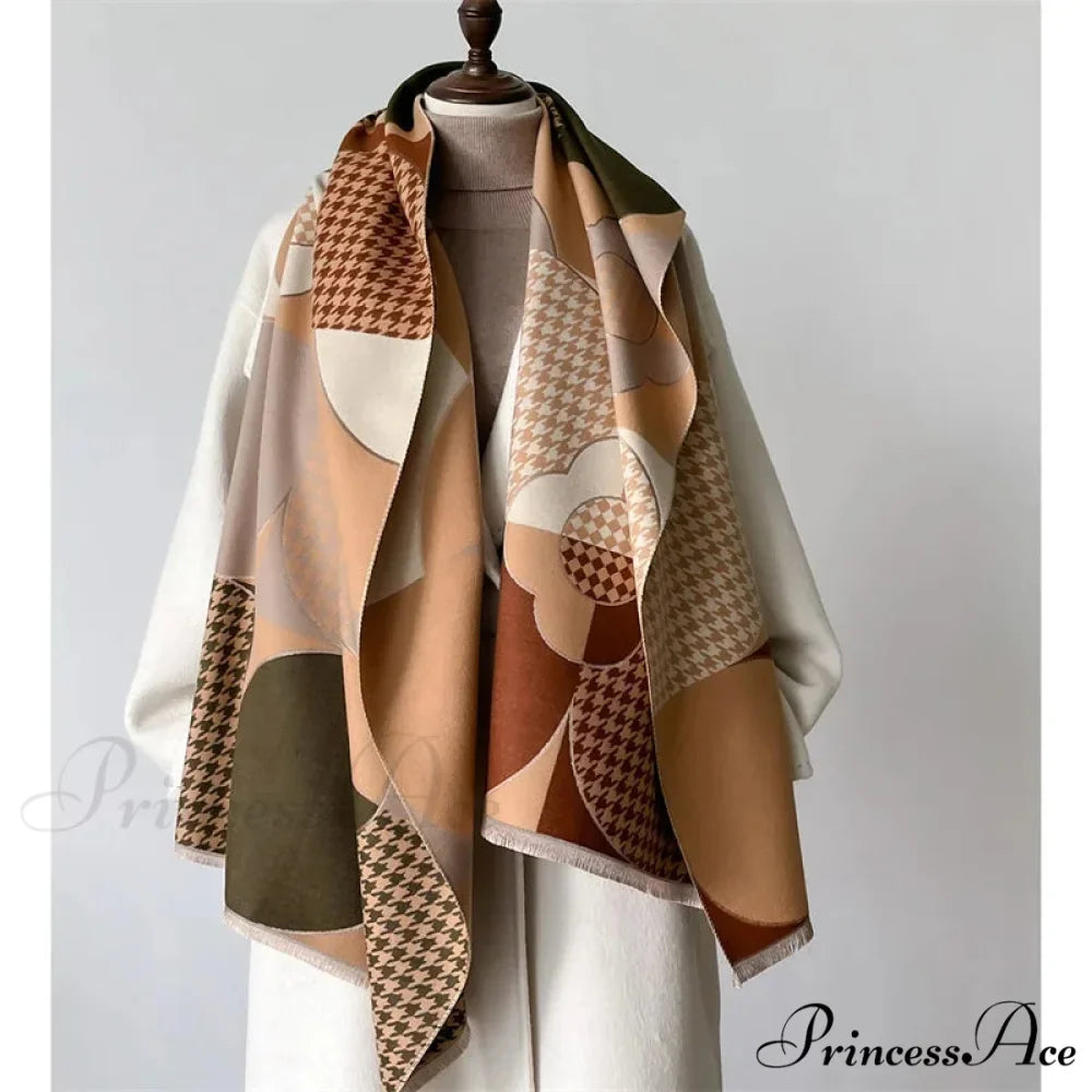 Opulent Tartan Cashmere Winter Scarf