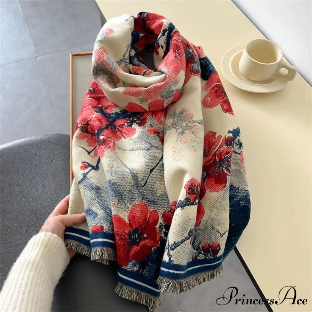 Opulent Winter Cashmere Pashmina Scarf