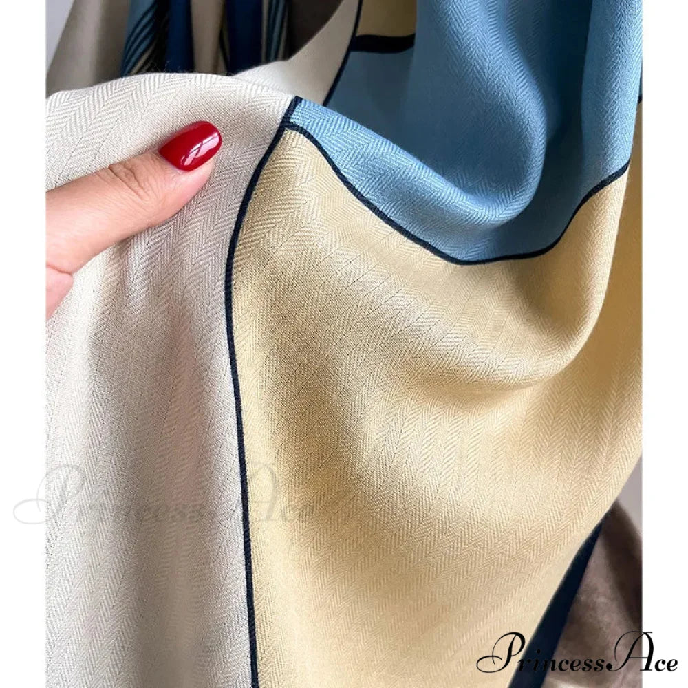 Opulent Wool Cotton Shawl Wrap Scarf