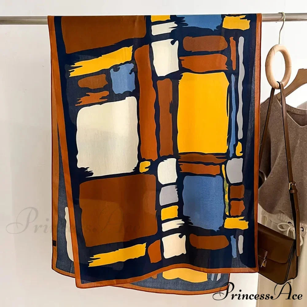 Opulent Wool Cotton Shawl Wrap Scarf