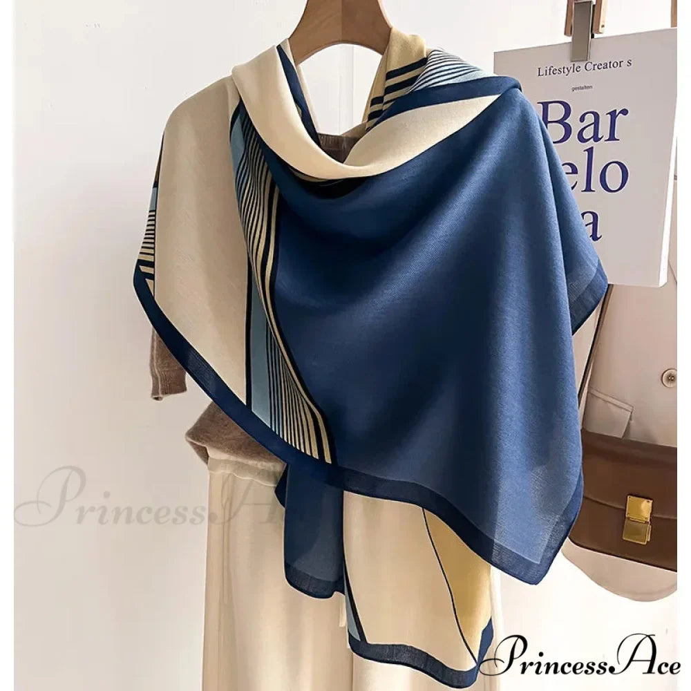 Opulent Wool Cotton Shawl Wrap Scarf