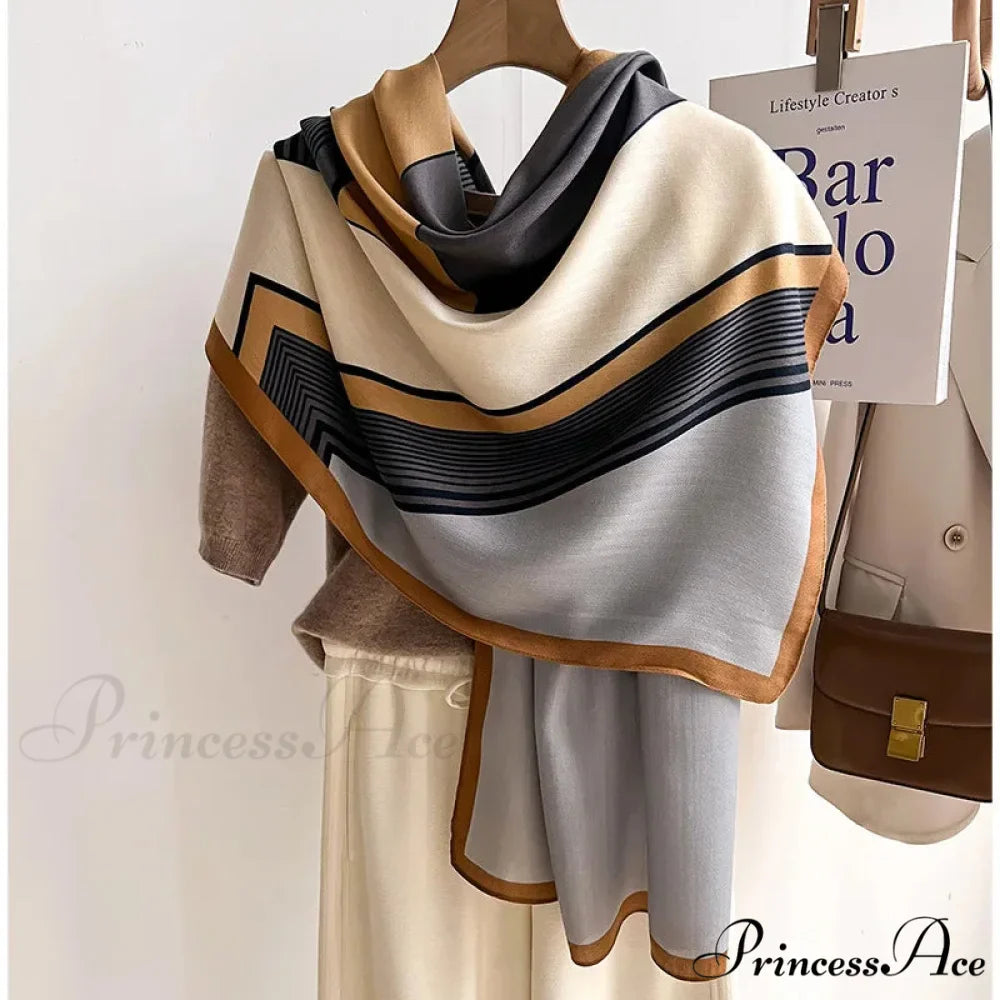 Opulent Wool Cotton Shawl Wrap Scarf