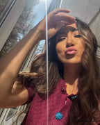 Ornament Button Short Sleeve Circular Neck Cardigan