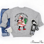 Out Here Lookin' Like A Snack Print Round Neck Casual Long Sleeve Christmas Hoodie