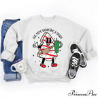 Out Here Lookin' Like A Snack Print Round Neck Casual Long Sleeve Christmas Hoodie