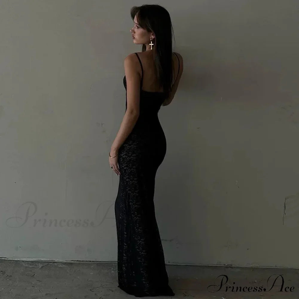 Out Lace Sheer Maxi Dress