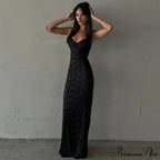 Out Lace Sheer Maxi Dress