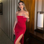 Out Long Sleeve Sheer Maxi Dress