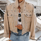 Outwear Studded Denim Coats
