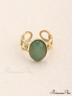 Oval Decor Cuff Ring