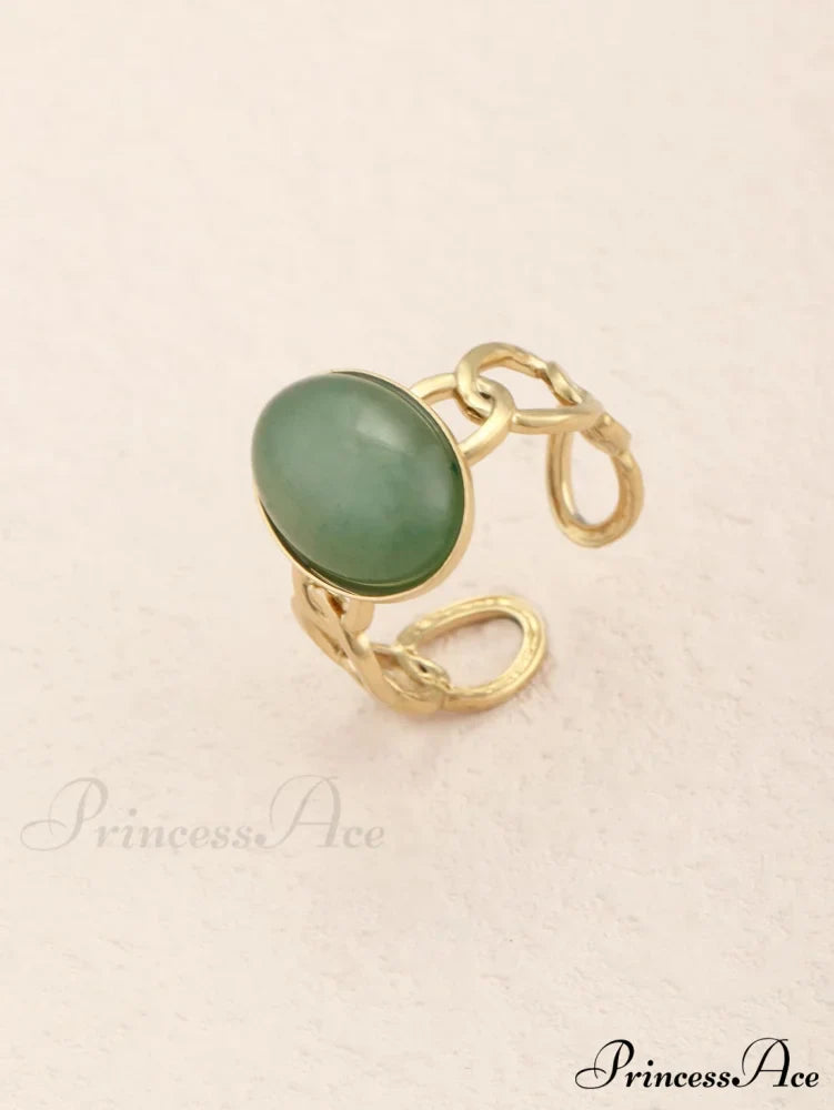 Oval Decor Cuff Ring