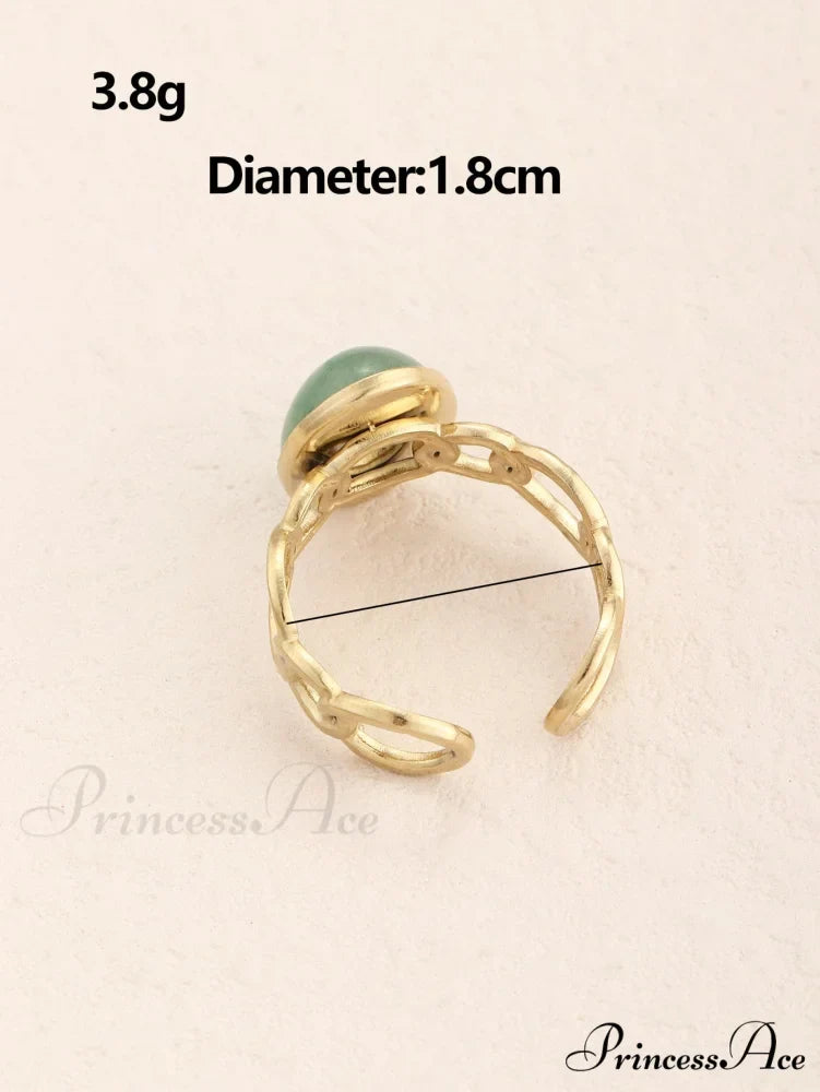 Oval Decor Cuff Ring