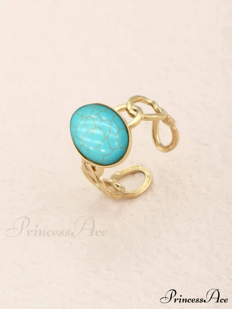 Oval Decor Cuff Ring